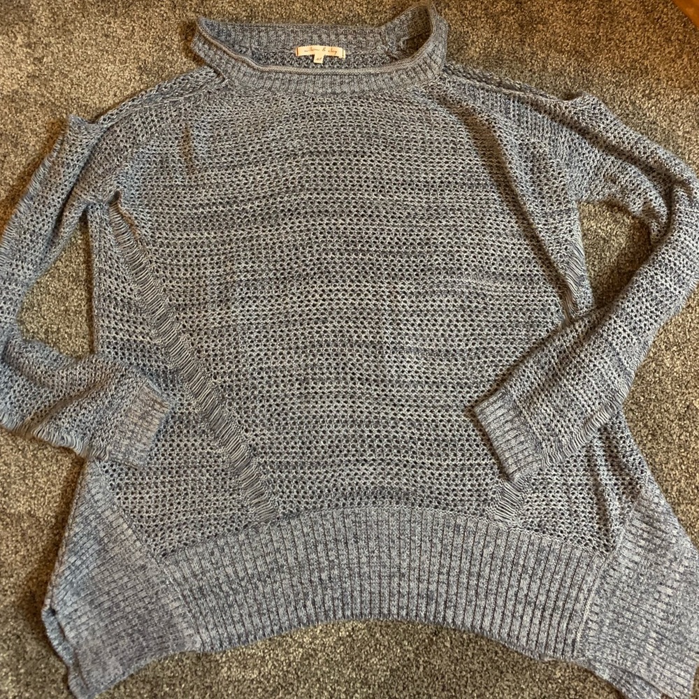 Cold shoulder sweater by willow and clay
